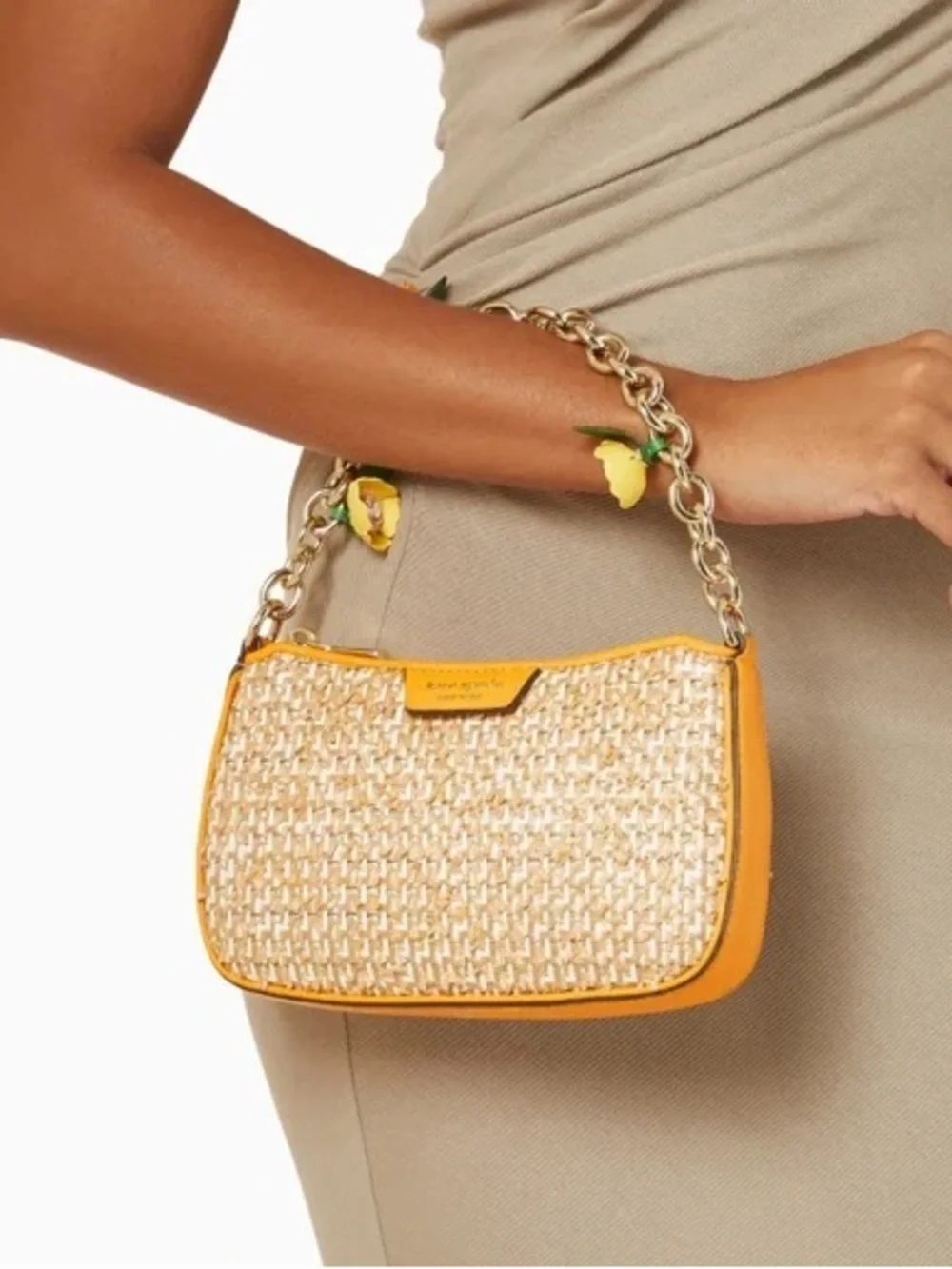 NWOT kate spade Jolie Raffia Tweed Small Convertible Crossbody - Picture 3 of 10